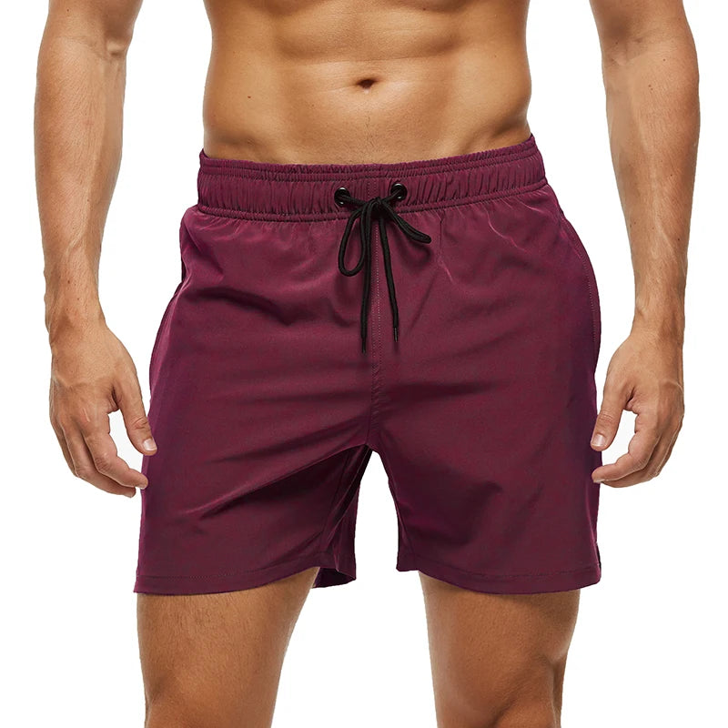 Costume Elasticizzato Uomo Escatch 2025 Pantaloncini Da Spiaggia Ad Asciugatura Rapida Tasche Cerniera Fodera Rete