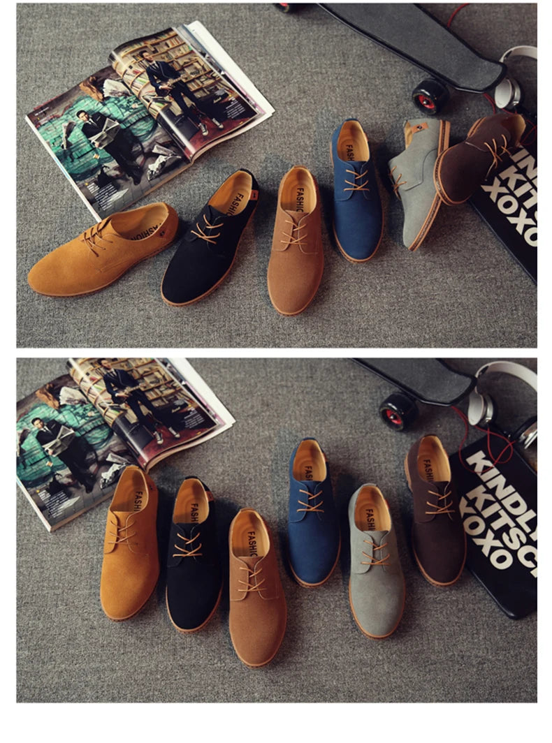 Scarpe Da Uomo In Pelle Scamosciata Primaverili Oxford E Sneakers Classiche Scarpe Eleganti Comode Grandi Misure 2025