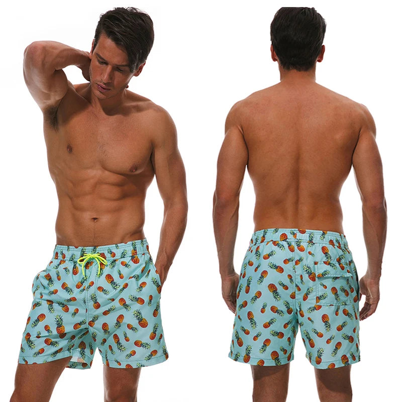 Datifer 2026 Pantaloncini Da Uomo Estivi Con Stampa Surf In Poliestere Quick Dry Fodera In Rete Traspirante
