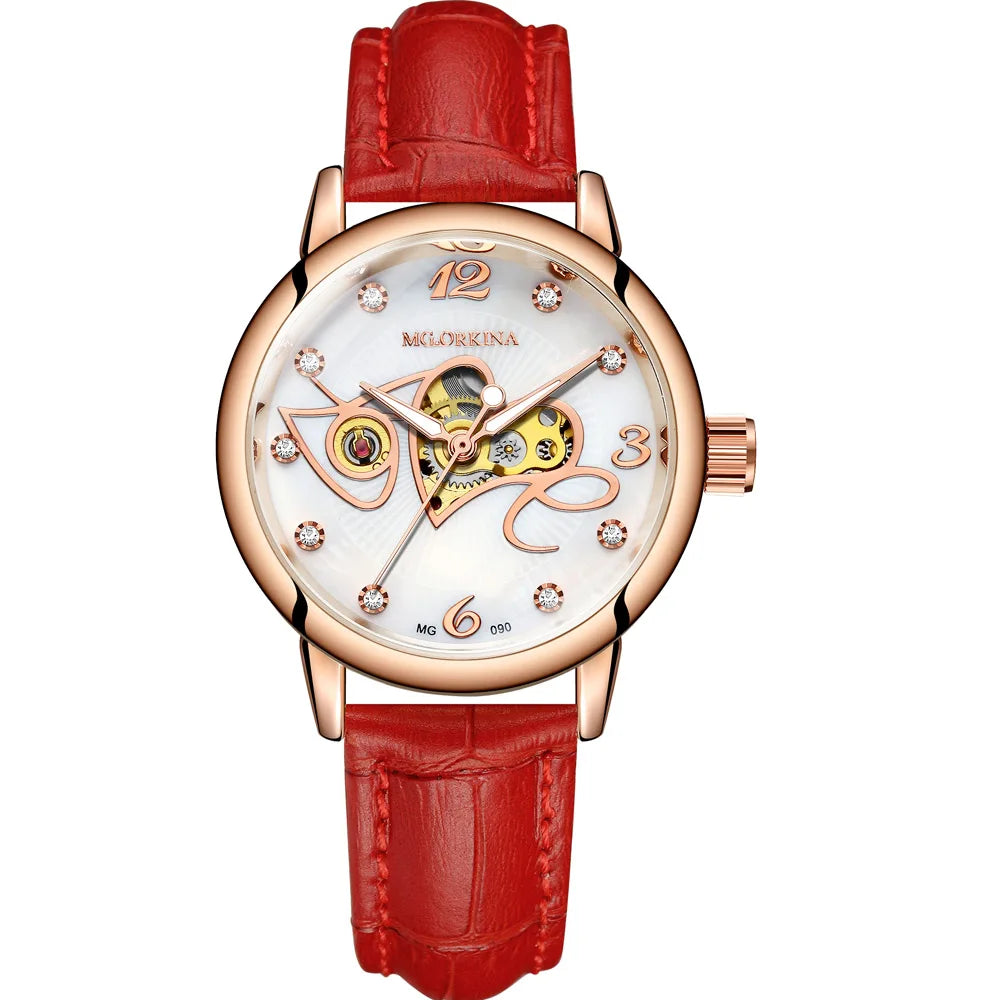 Orologi Meccanici da Donna Scheletro Lusso Nuova Moda Orologio Femminile Automatici a Carica Automatica Montre Femme