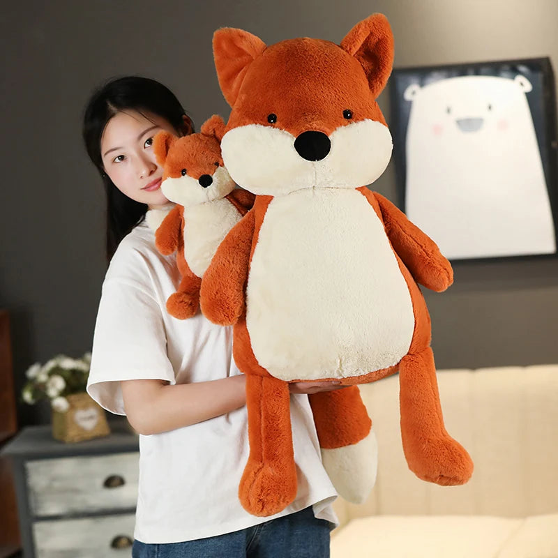 Peluche Volpe Morbido Imbottito Carino Cartone Animato Regalo Per Ragazze Kawaii Divano Decor Cuscino