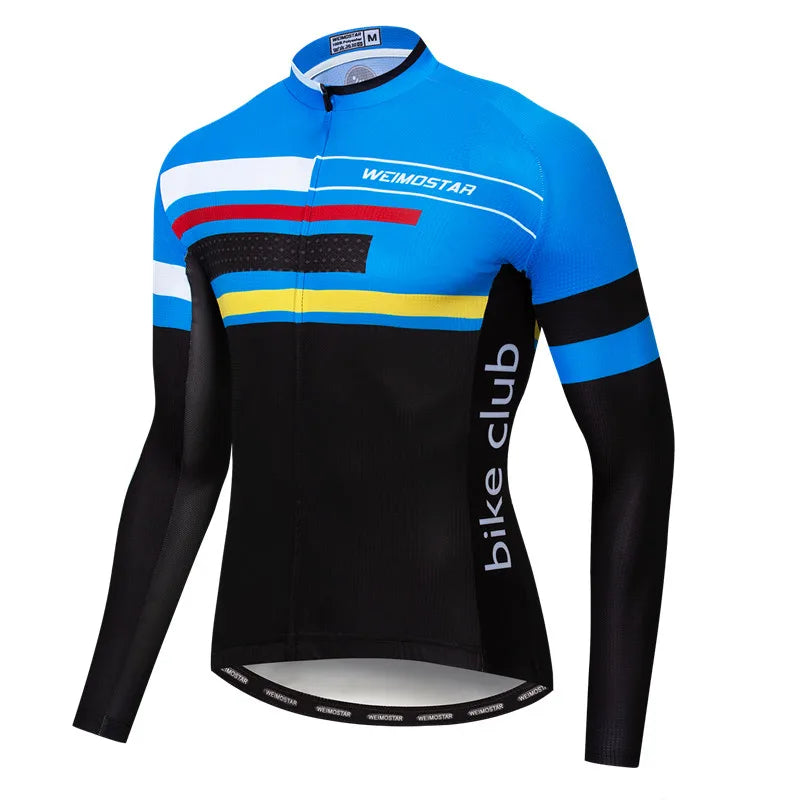 Weimostar Maglia Ciclismo Uomo Manica Lunga Autunno MTB Strada Traspirante Con Tasche Abbigliamento Per Bicicletta
