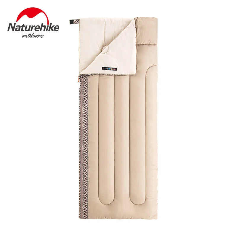Naturehike L150 Sacco a Pelo da Campeggio Leggero 3 Stagioni in Cotone Impermeabile con Ventilazione per Adulti