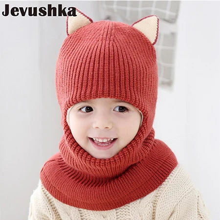Cappellino Passamontagna Invernale Per Neonati E Bambini Con Fodera In Pile E Orecchie Da Gatto HT073