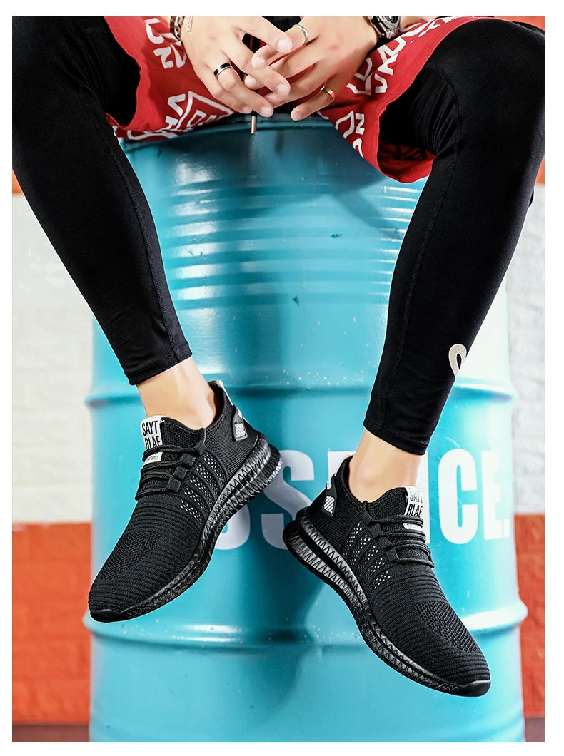 Scarpe Da Ginnastica Alla Moda Da Uomo Leggere Traspiranti Scarpe Da Passeggio Stringate Casual Calzature Maschili