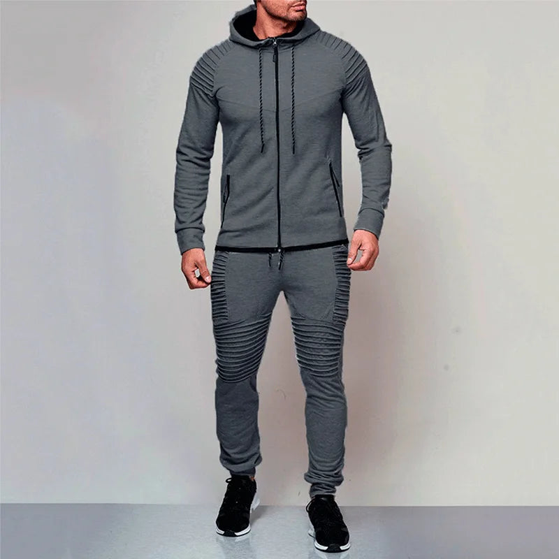 Due Pezzi Tuta Da Corsa Uomo Felpa Collo A O Pantaloni Sportivi Camouflage Leggera Per Allenamento All Aperto
