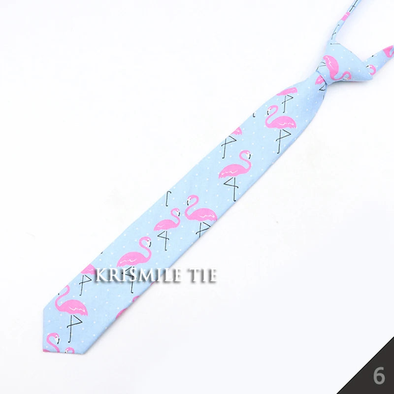 Cravatta Sottile Da Scuola Per Ragazzi E Ragazze Design Tinta Unita Scozzese Floreale Cartoon Casual