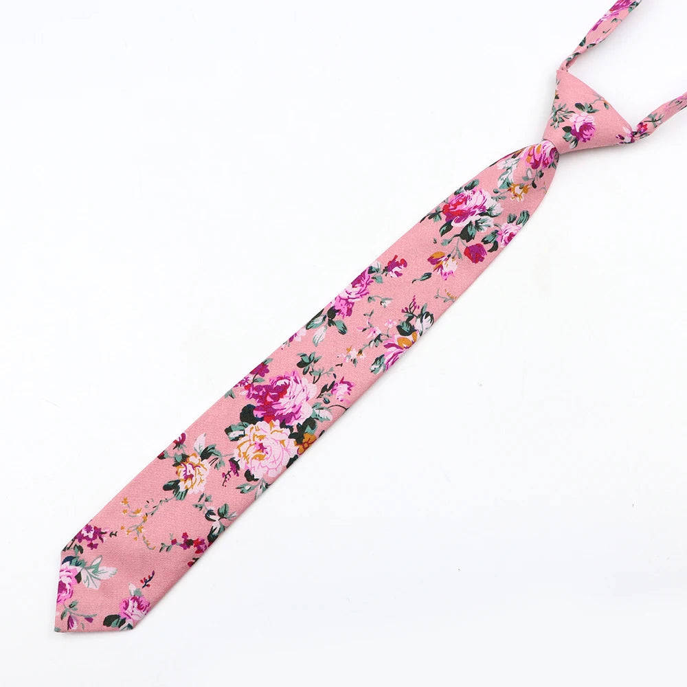 Cravatta Sottile Da Scuola Per Ragazzi E Ragazze Design Tinta Unita Scozzese Floreale Cartoon Casual