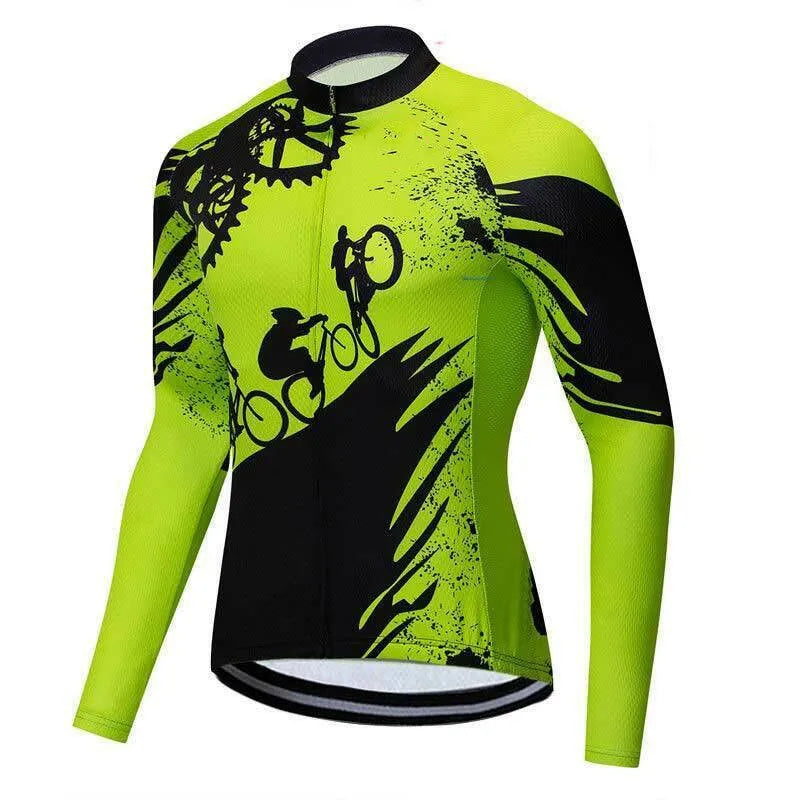 Maglia Da Ciclismo MTB Con Protezione Solare Uomo Traspirante A Maniche Lunghe Con Tasche
