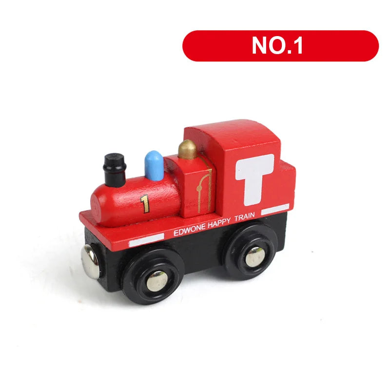 Trenino Magnetico In Legno Giocattolo Ferrovia Set Con Elicottero Auto E Camion Accessori Per Binari Del Treno In Legno