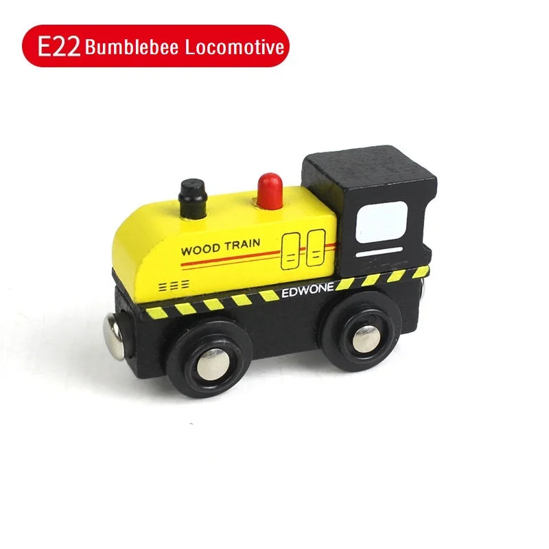 Treno Magnetico in Legno per Bambini Locomotiva con Binari Giochi Educativi Regalo di Compleanno