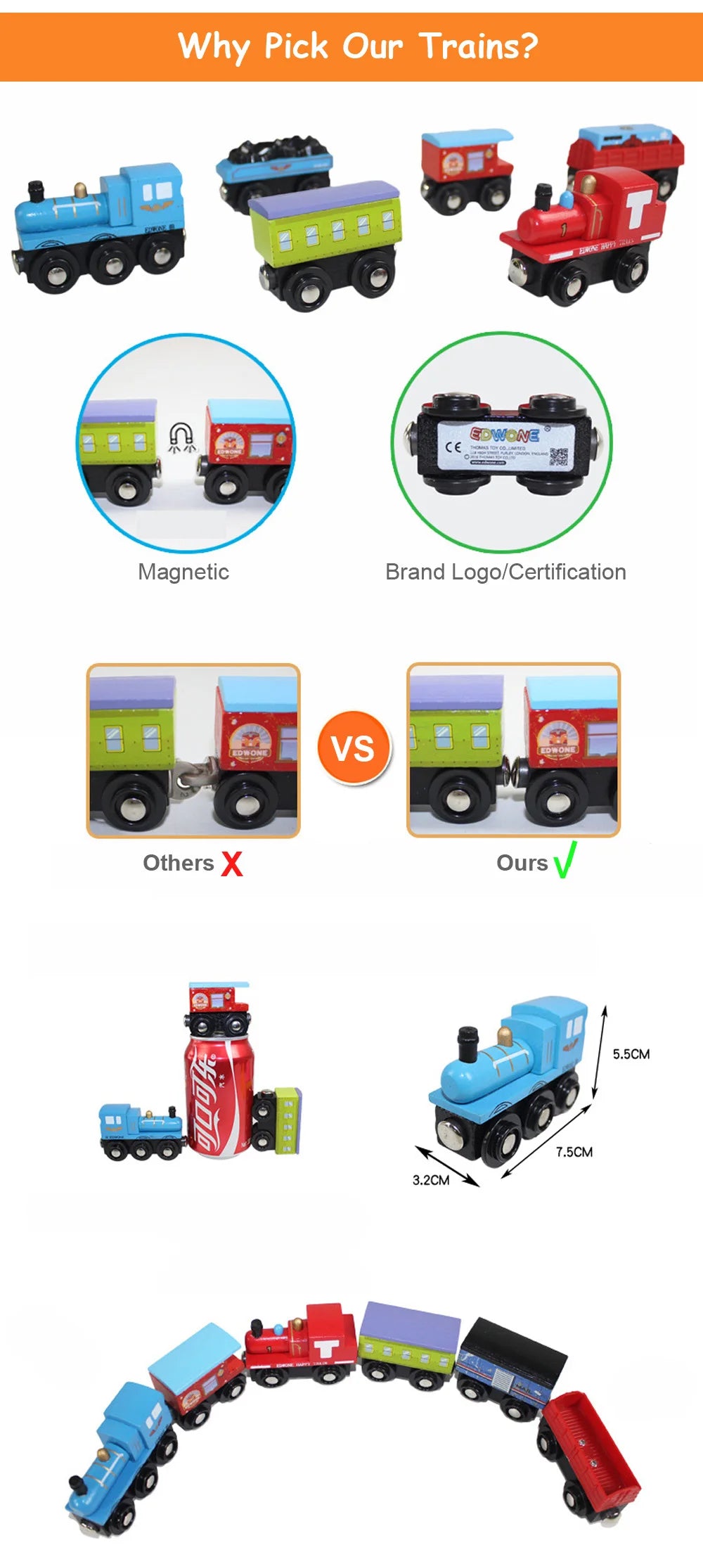 Trenino Magnetico In Legno Giocattolo Ferrovia Set Con Elicottero Auto E Camion Accessori Per Binari Del Treno In Legno