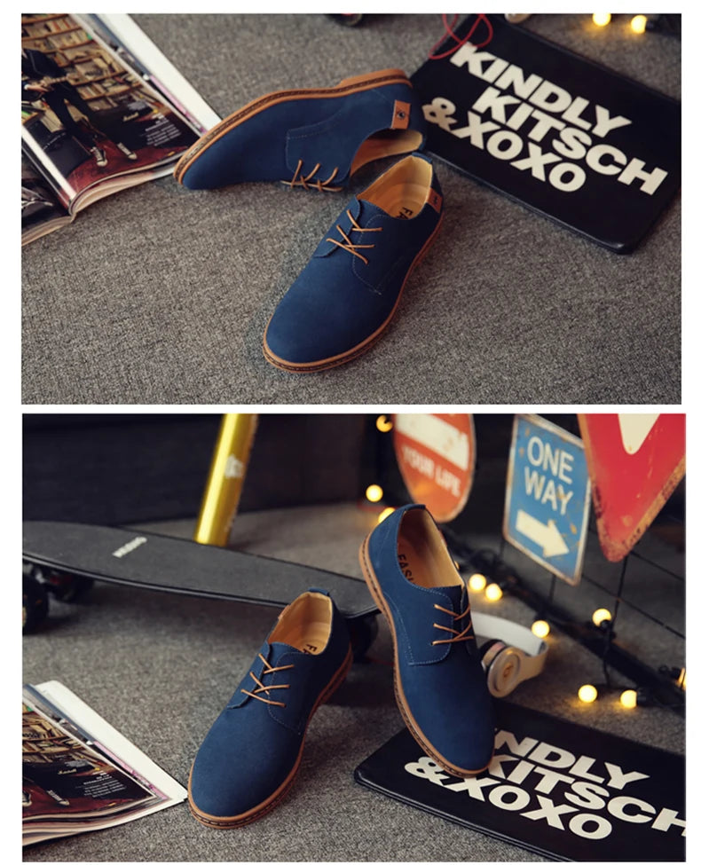 Scarpe Da Uomo In Pelle Scamosciata Primaverili Oxford E Sneakers Classiche Scarpe Eleganti Comode Grandi Misure 2025