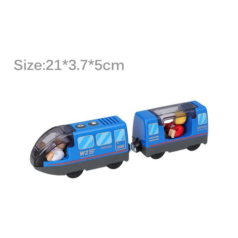 Set Trenini Elettrici Per Ferrovia In Legno Pista Del Treno Regalo Di Natale Per Bambini