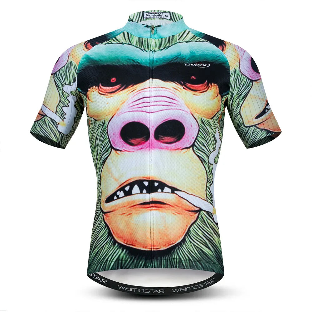 Maglia Ciclismo Estiva Uomo Traspirante A Maniche Corte Con Tasche Per Mountain Bike