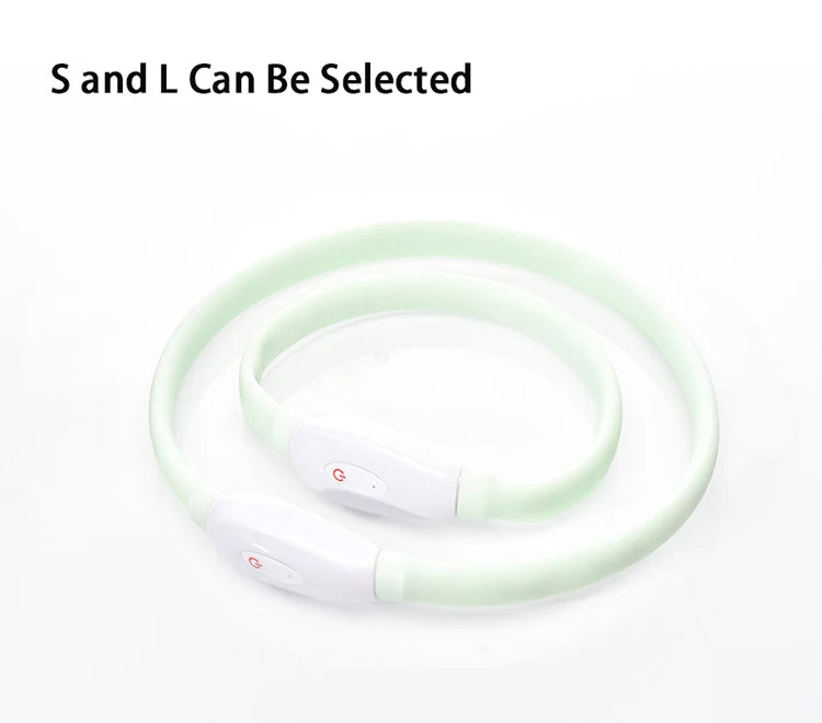 Collare Per Cani LED Ricaricabile USB Lampeggiante Luce Di Sicurezza E Visibilità Per Animali Domestici