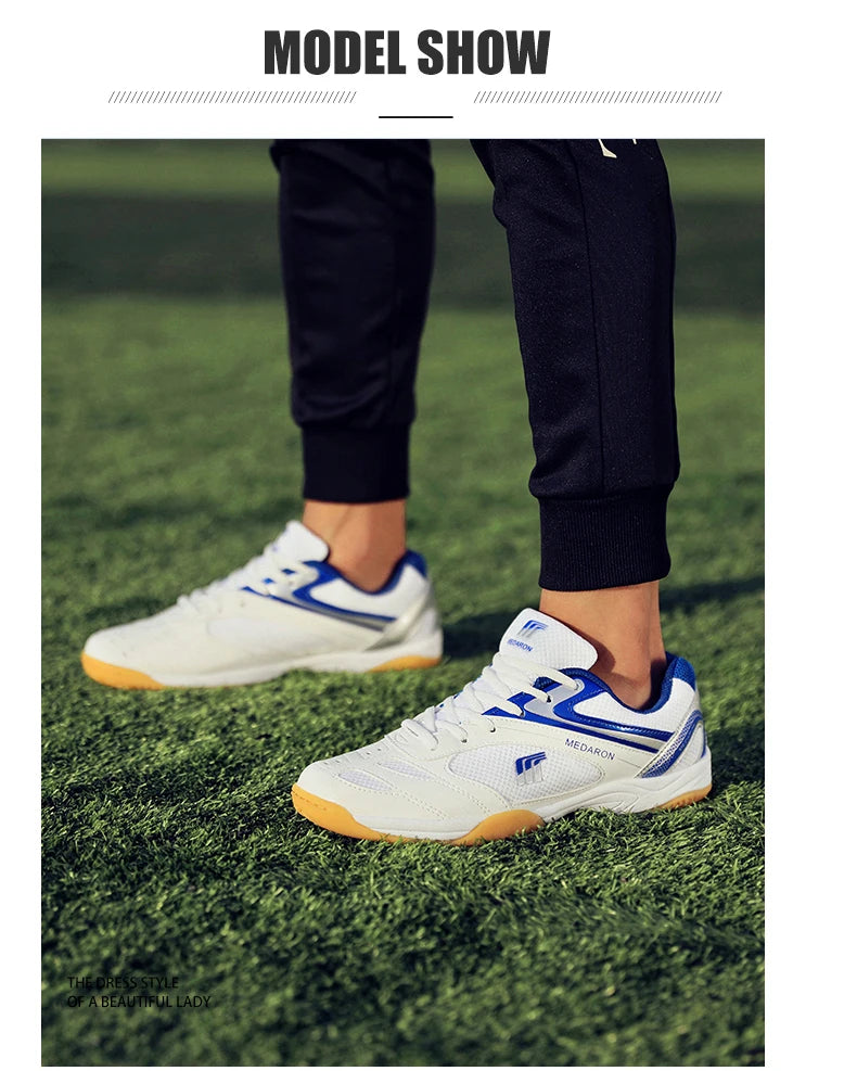 Quaoar Nuove Scarpe Da Ping Pong Professionali Per Uomo E Donna Antiscivolo Leggere Sneakers Da Badminton Blu Rosse