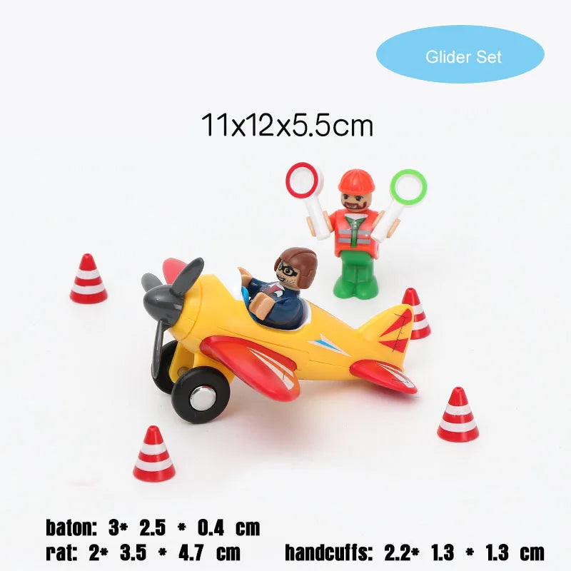 Nuovo Treno Magnetico Per Bambini Con Camion Pompieri Ambulanza Polizia Compatibile Brio In Legno