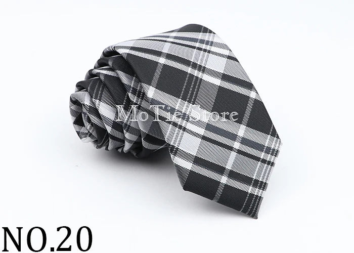 Nuova Cravatta Scozzese Jacquard Da 6 Cm Per Uomo Classiche A Quadri In Poliestere