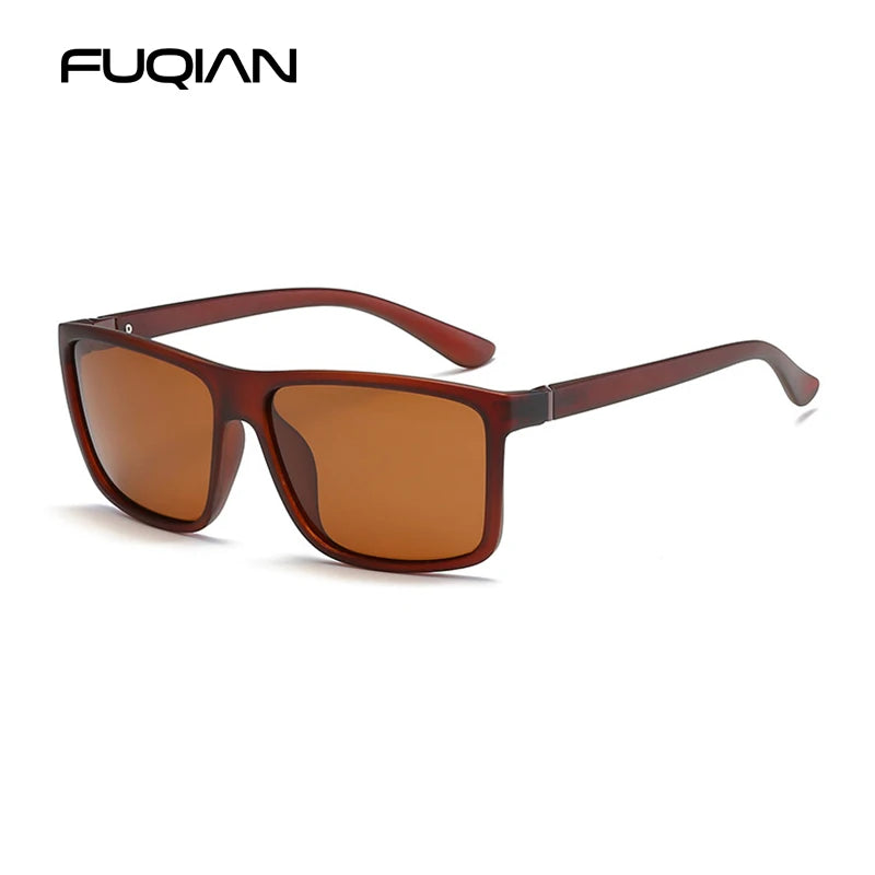 Occhiali Da Sole Polarizzati Quadrati Neri Classici Da Uomo Blu A Specchio Moda Unisex Vintage UV400