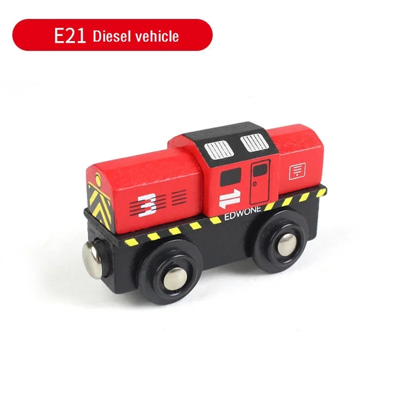 Treno Magnetico in Legno per Bambini Locomotiva con Binari Giochi Educativi Regalo di Compleanno