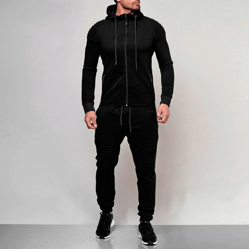 Due Pezzi Tuta Da Corsa Uomo Felpa Collo A O Pantaloni Sportivi Camouflage Leggera Per Allenamento All Aperto