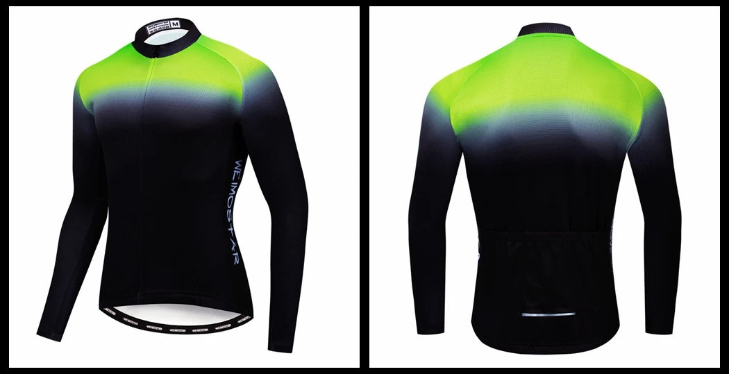 Weimostar Maglia Ciclismo Uomo Manica Lunga Autunno MTB Strada Traspirante Con Tasche Abbigliamento Per Bicicletta