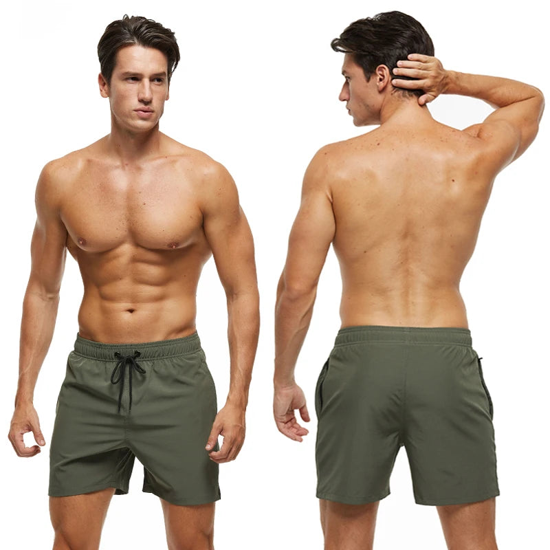 Costume Elasticizzato Uomo Escatch 2025 Pantaloncini Da Spiaggia Ad Asciugatura Rapida Tasche Cerniera Fodera Rete