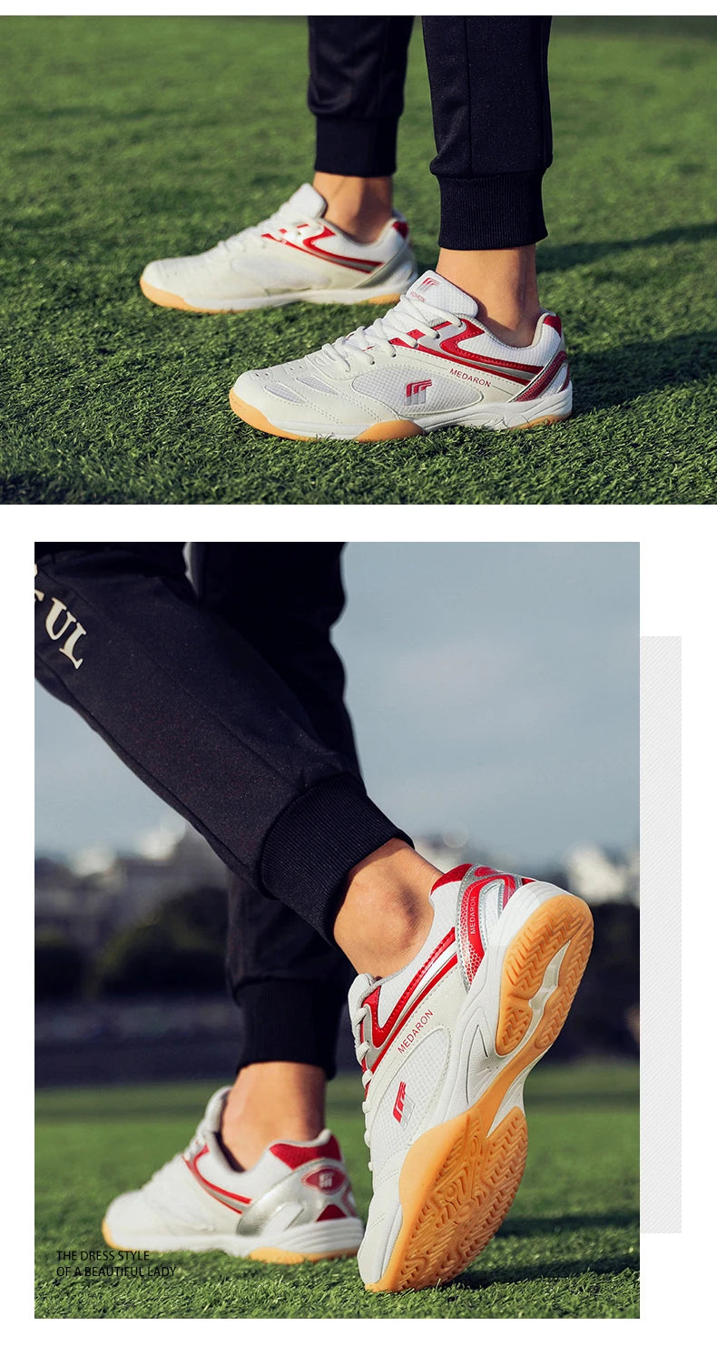 Quaoar Nuove Scarpe Da Ping Pong Professionali Per Uomo E Donna Antiscivolo Leggere Sneakers Da Badminton Blu Rosse