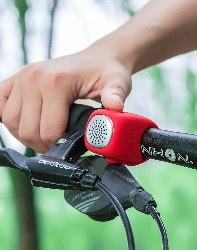 RockBros Campanello Per Ciclismo Elettrico 90 dB Campana MTB Manubrio Gel Di Silice Anello A Conchiglia Bicicletta