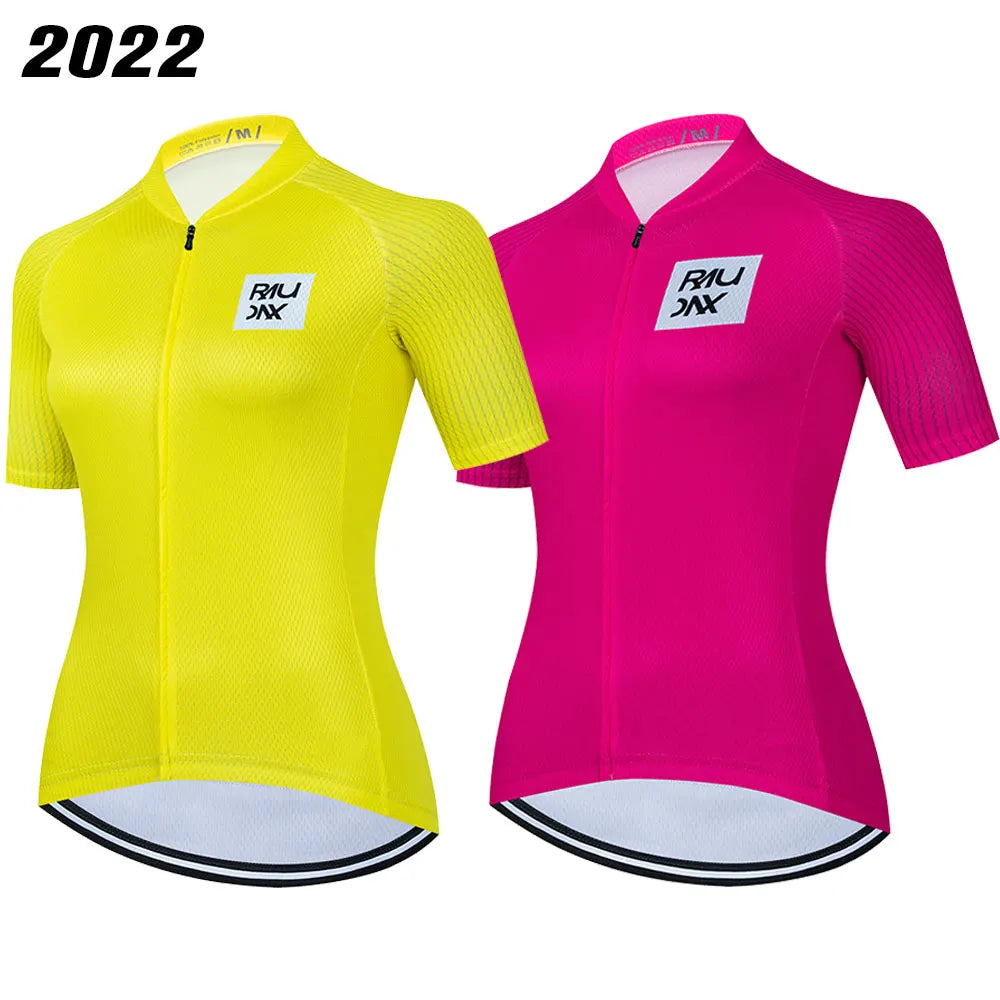 Maglie Ciclismo Donna Raudax 2026 Estive Traspiranti Abbigliamento MTB Maniche Corte Con Tasche