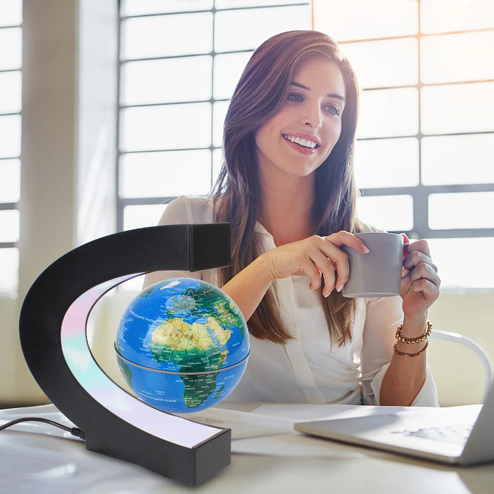 Globo Galleggiante A Levitazione Magnetica Mappa Del Mondo LED Lampada Novità Decorazione Casa Regalo Compleanno