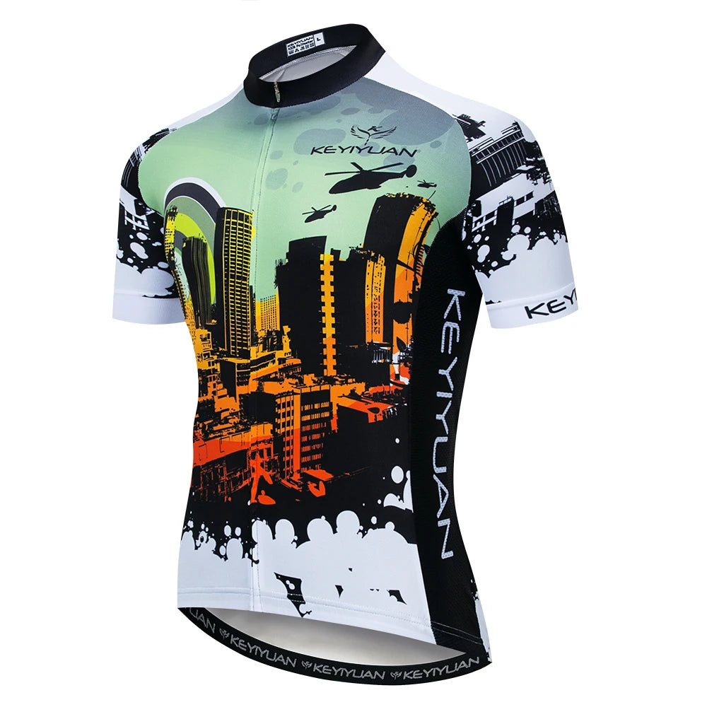 Keyiyuan Maglia Ciclismo Uomo Maniche Corte Estate Per Gara Triathlon MTB Abbigliamento Sportivo Bici