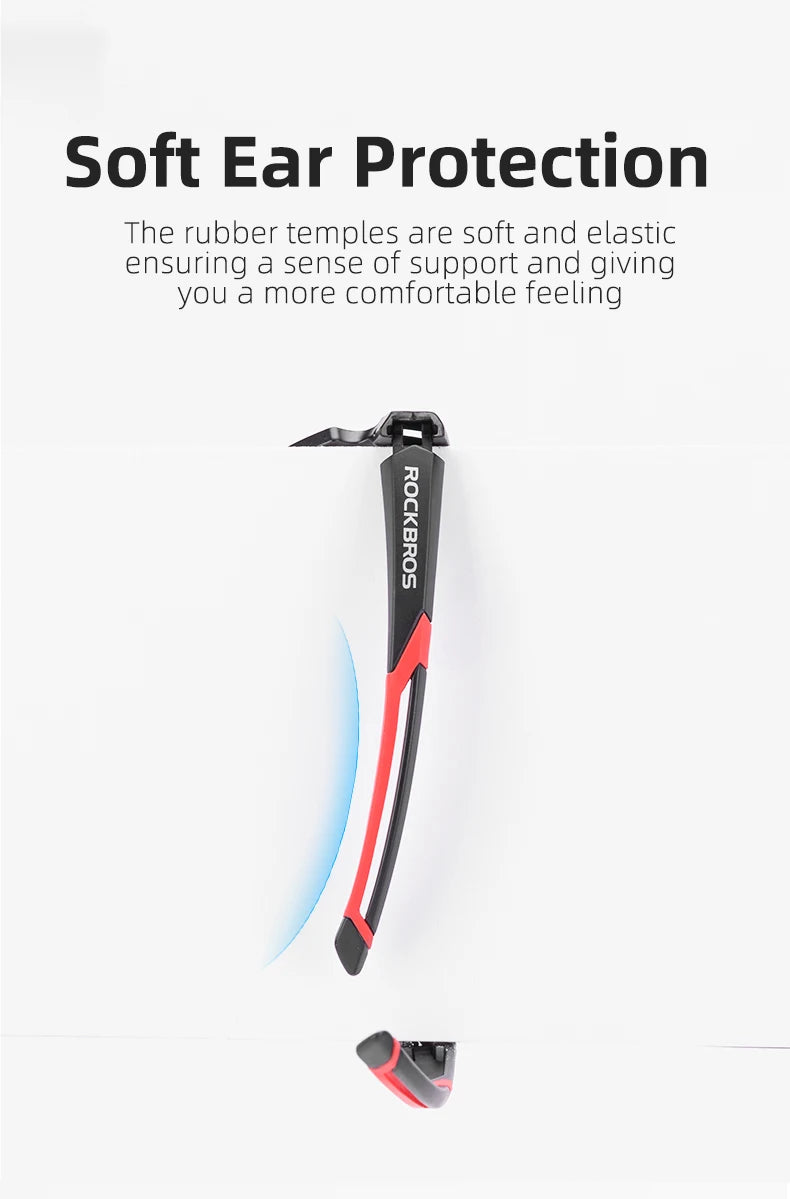 ROCKBROS Occhiali Da Ciclismo Fotocromatici UV400 Per Sport All Aperto Leggeri E Flessibili MTB