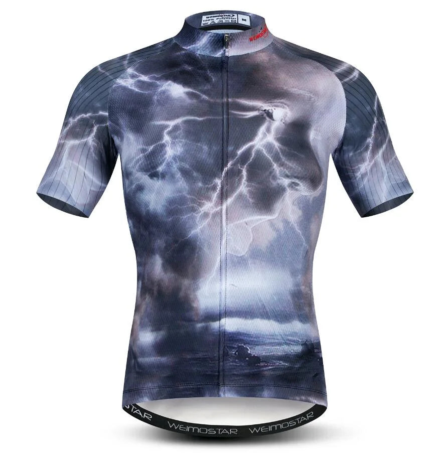 Maglia Ciclismo Estiva Uomo Traspirante A Maniche Corte Con Tasche Per Mountain Bike