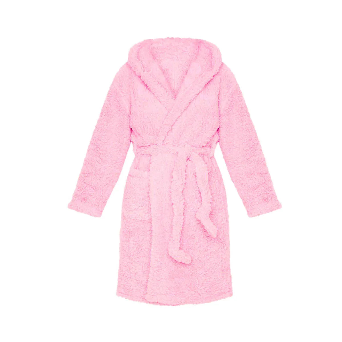 Inverno Caldo Vestaglia Donna Peluche Con Cappuccio Scialle Kimono Manica Lunga Abito Con Scollo A V
