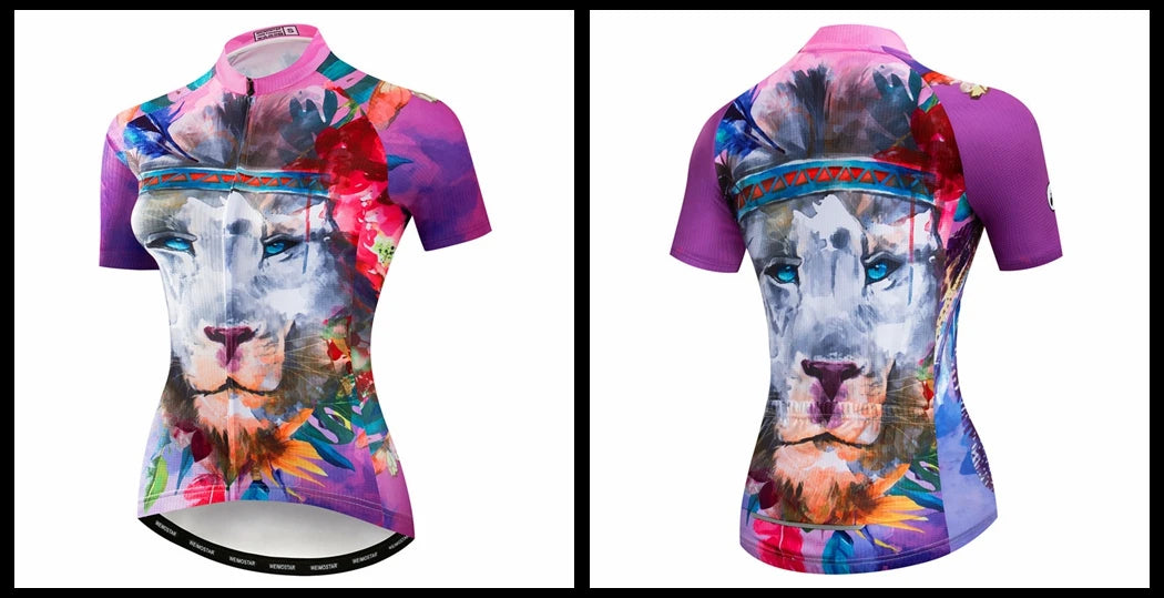 Weimostar Pro Maglia Da Ciclismo Donna Skull Traspirante Con Tasche Riflettente Quick Dry Estate MTB