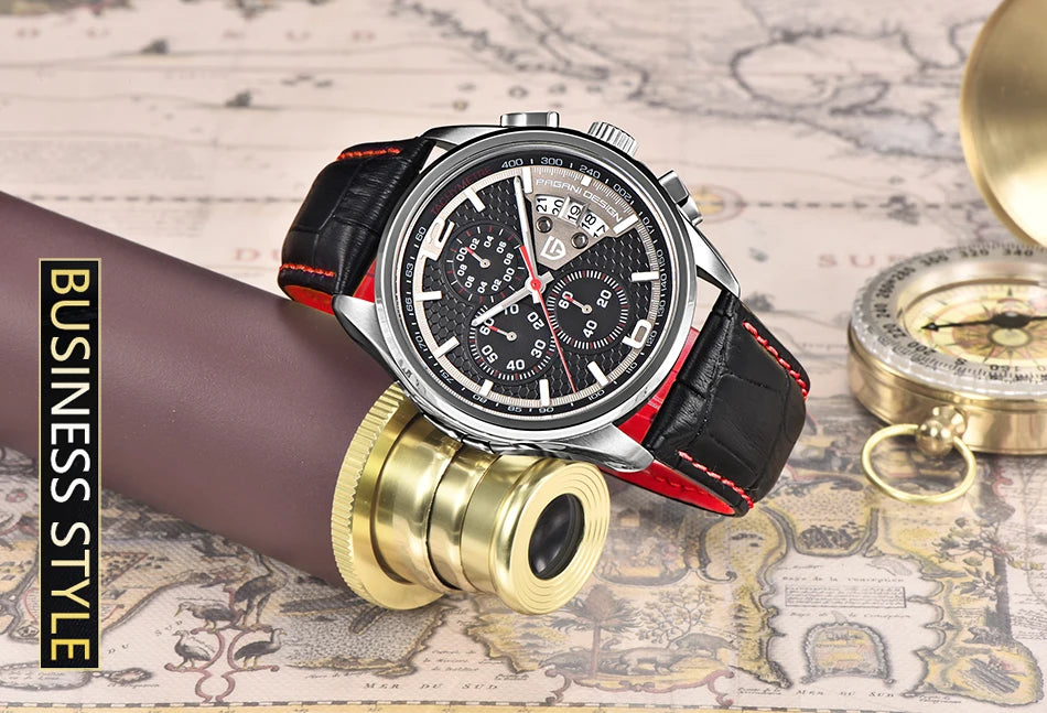 Orologio Da Uomo Pagani Design Cronografo Lusso Sport Quarzo Resistente All Acqua 30m Modello PD 3306