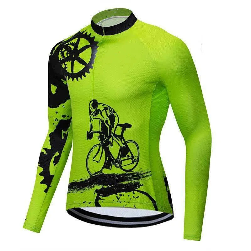 Maglia Da Ciclismo MTB Con Protezione Solare Uomo Traspirante A Maniche Lunghe Con Tasche