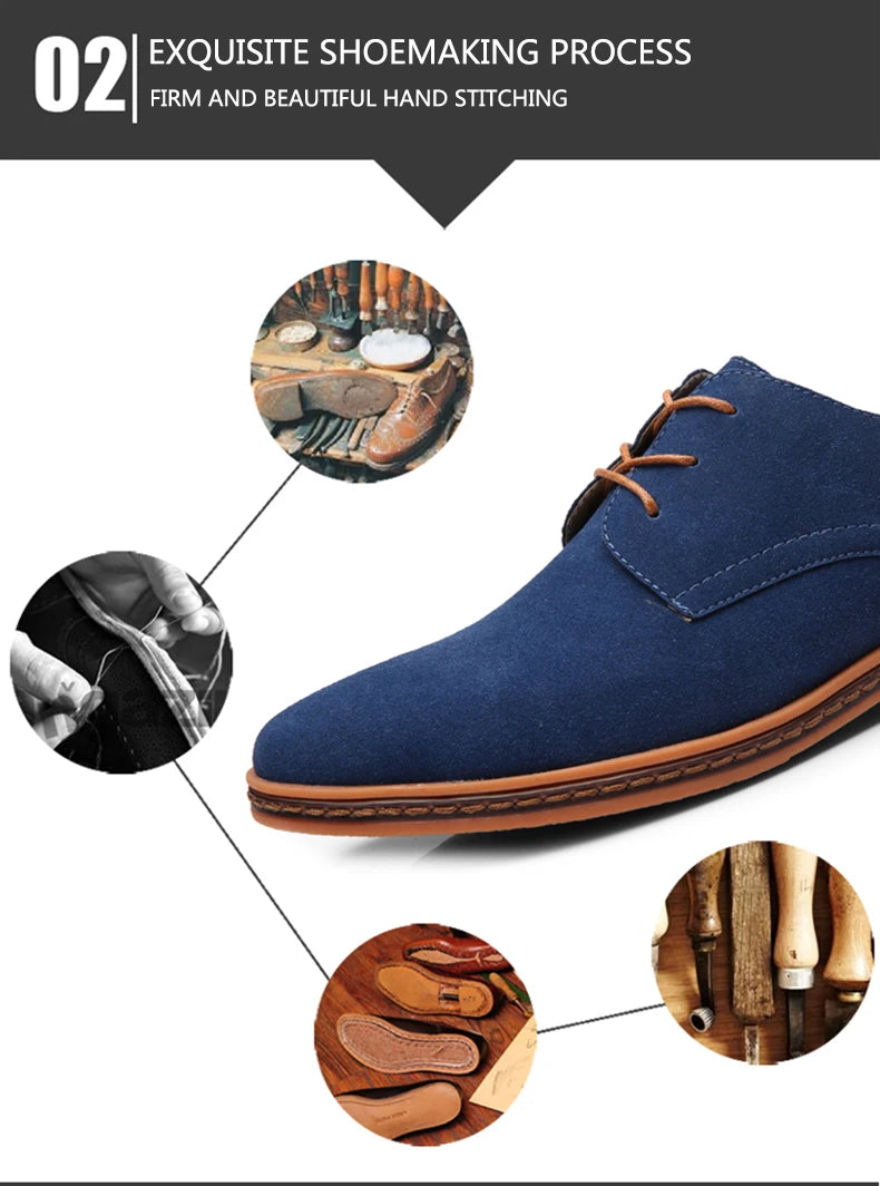 Scarpe Da Uomo In Pelle Scamosciata Primaverili Oxford E Sneakers Classiche Scarpe Eleganti Comode Grandi Misure 2025