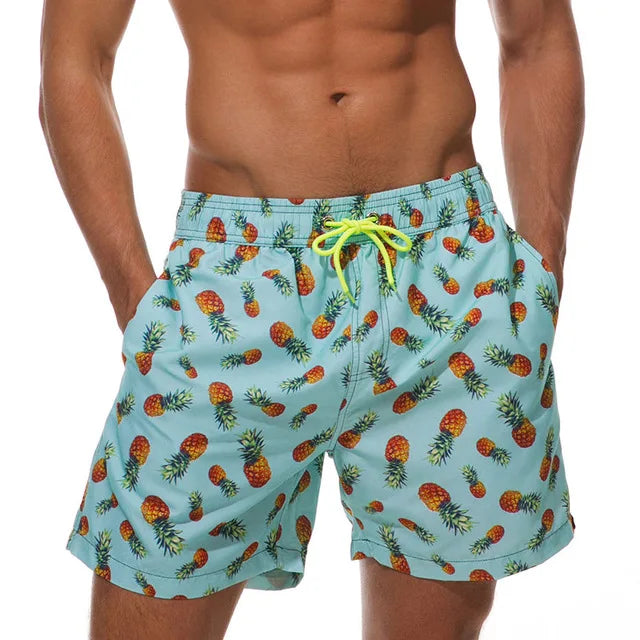Pantaloncini Uomo Ad Asciugatura Rapida A Righe Verticali Traspiranti Con Fodera In Rete Taglie Forti Spiaggia Surf