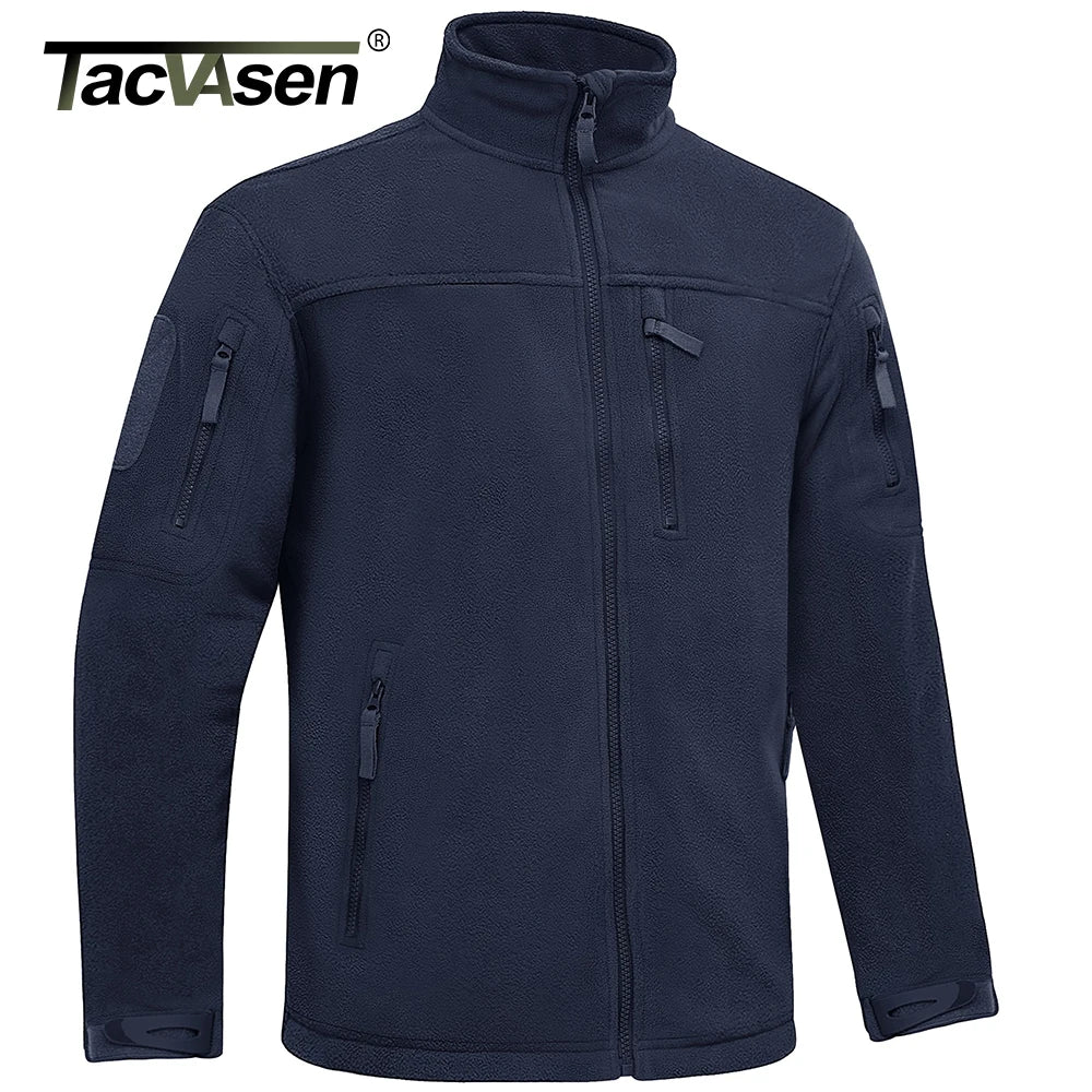 Tacvasen Giacca Invernale In Pile Da Uomo Con Zip Tasche Frontali Calda Per Lavoro Escursionismo