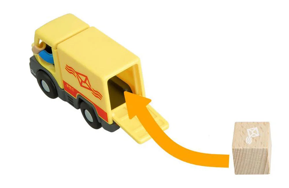 Nuovo Treno Magnetico Per Bambini Con Camion Pompieri Ambulanza Polizia Compatibile Brio In Legno