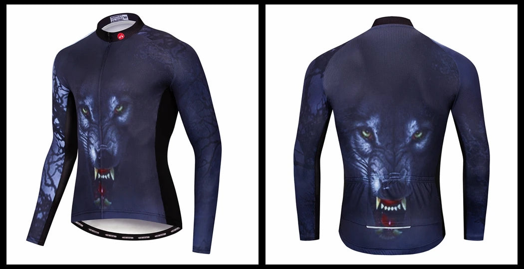 Weimostar Maglia Ciclismo Uomo Manica Lunga Autunno MTB Strada Traspirante Con Tasche Abbigliamento Per Bicicletta