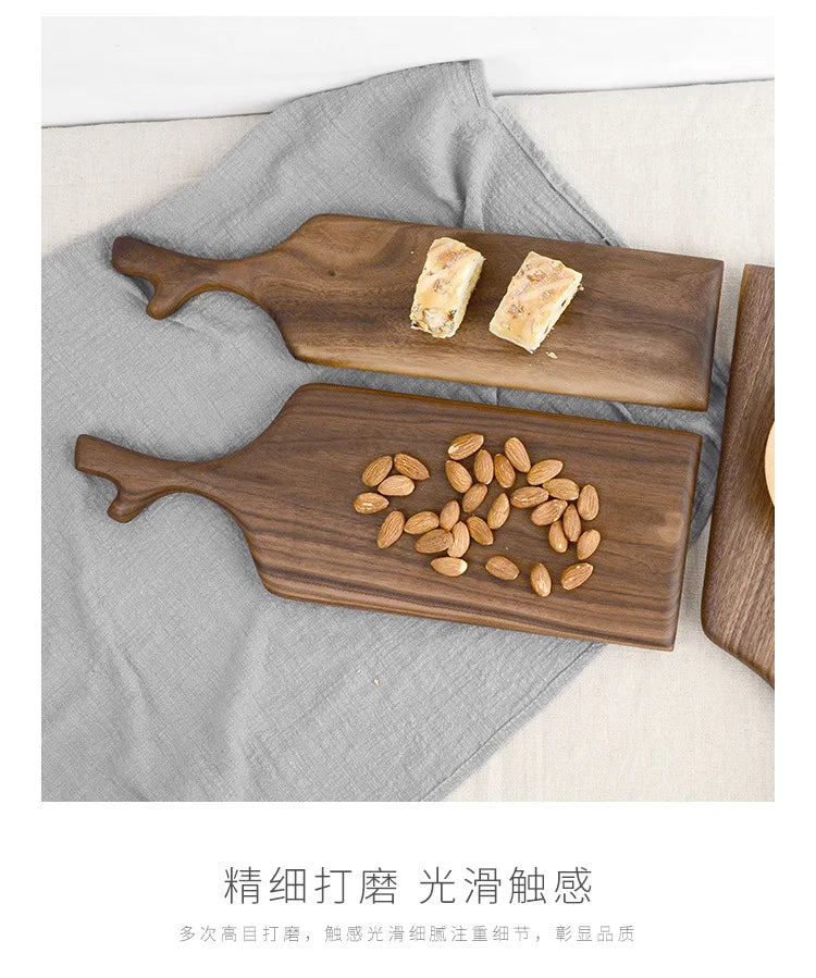 Tagliere Da Cucina In Noce Nera Rettangolare Senza Vernice In Legno Piatto Per Pizza Sushi Pane Vassoio Ecologico