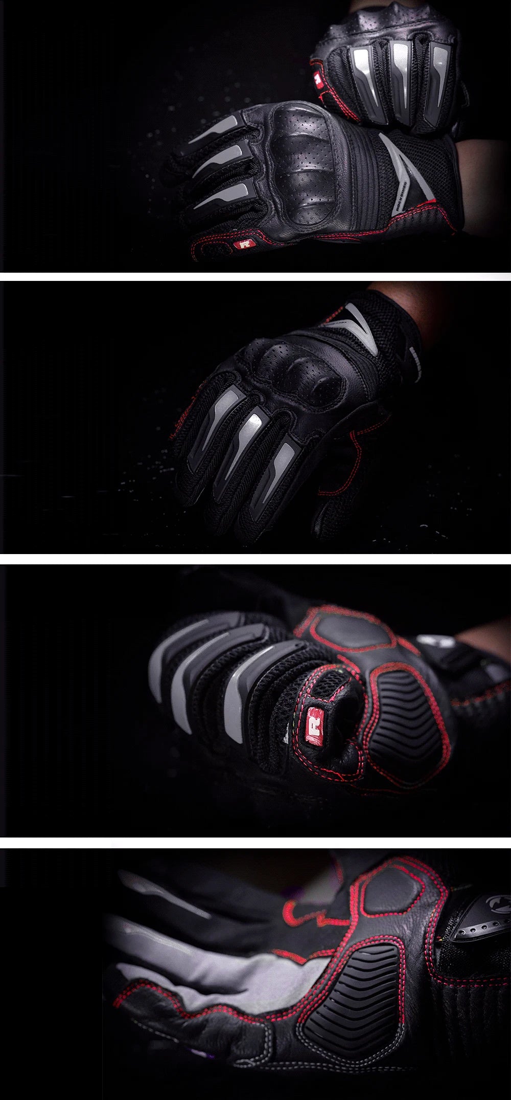 Guanti Estivi Lexin da Uomo per Moto Traspiranti Protezione Mani Design Touchscreen Equitazione Ciclismo