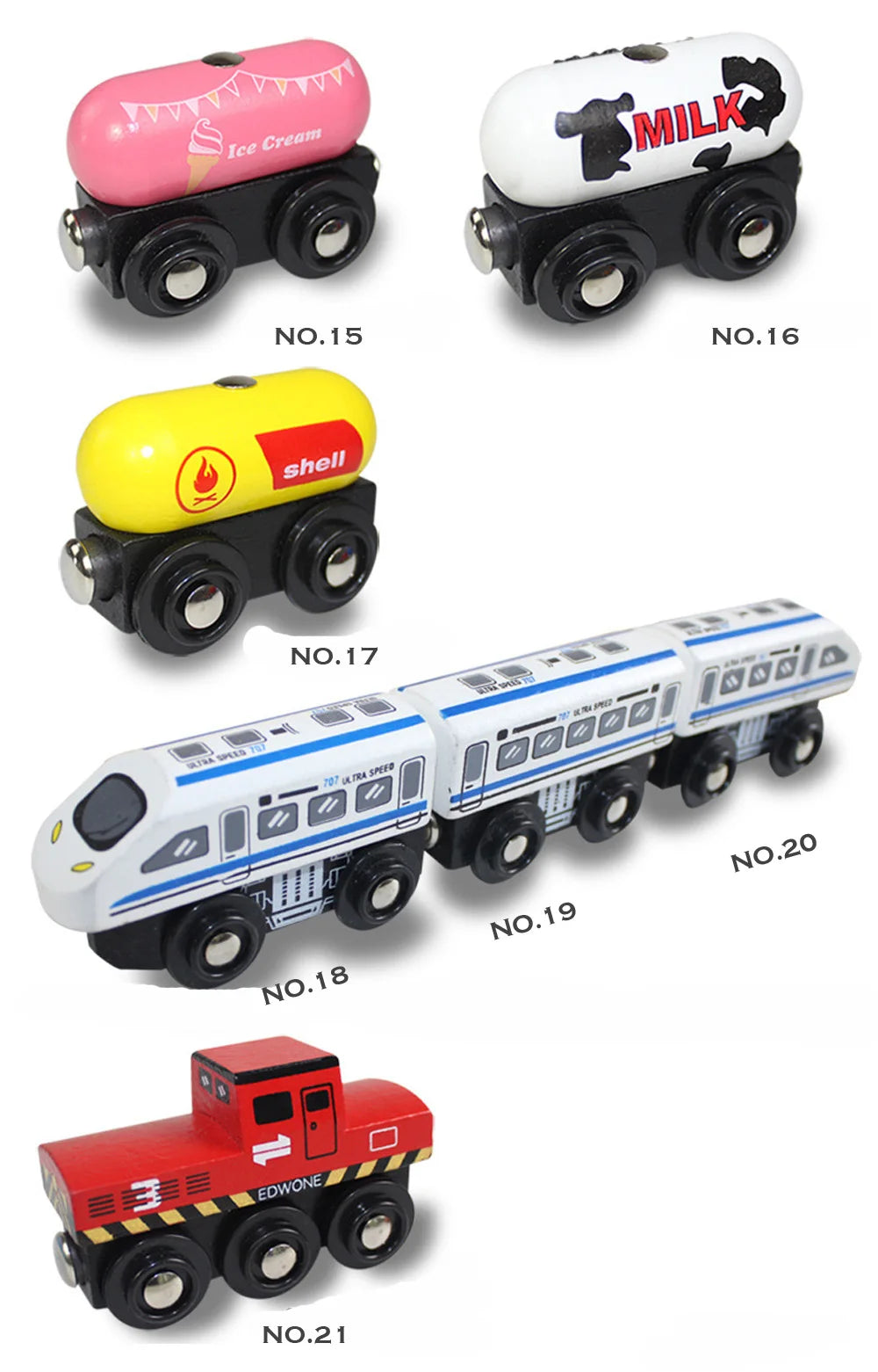 Trenino Magnetico In Legno Giocattolo Ferrovia Set Con Elicottero Auto E Camion Accessori Per Binari Del Treno In Legno