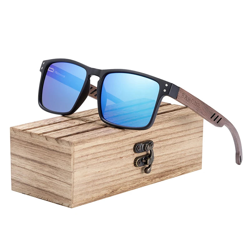 Barcur Occhiali Da Sole In Legno Naturale Polarizzati UV400 Per Uomo Lusso Design Originale Elegante