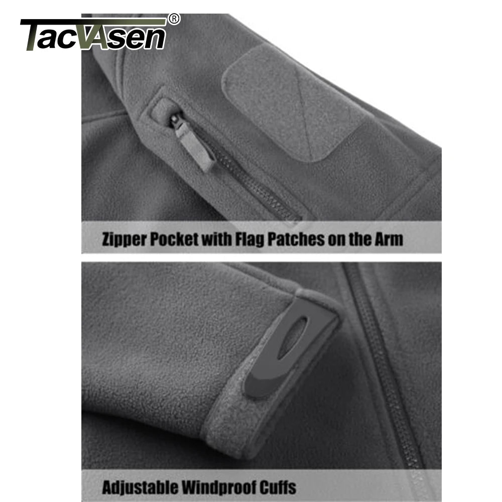 Tacvasen Giacca Invernale In Pile Da Uomo Con Zip Tasche Frontali Calda Per Lavoro Escursionismo