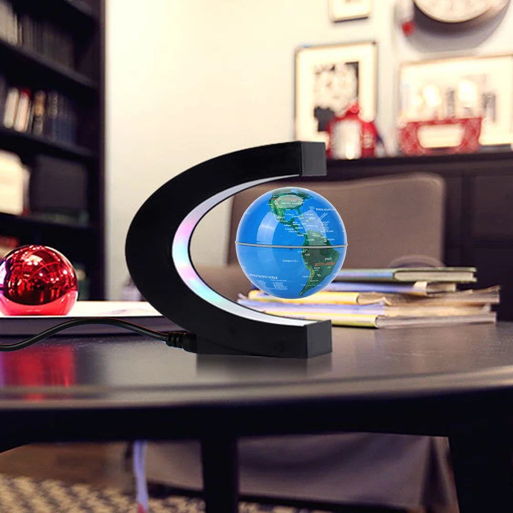 Globo Galleggiante A Levitazione Magnetica Mappa Del Mondo LED Lampada Novità Decorazione Casa Regalo Compleanno